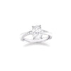 LaMoon Spiral Oval Cut Natural Diamond Engagement Ring Setting