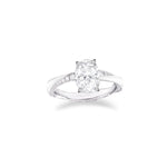 LaMoon Spiral Oval Cut Natural Diamond Engagement Ring Setting