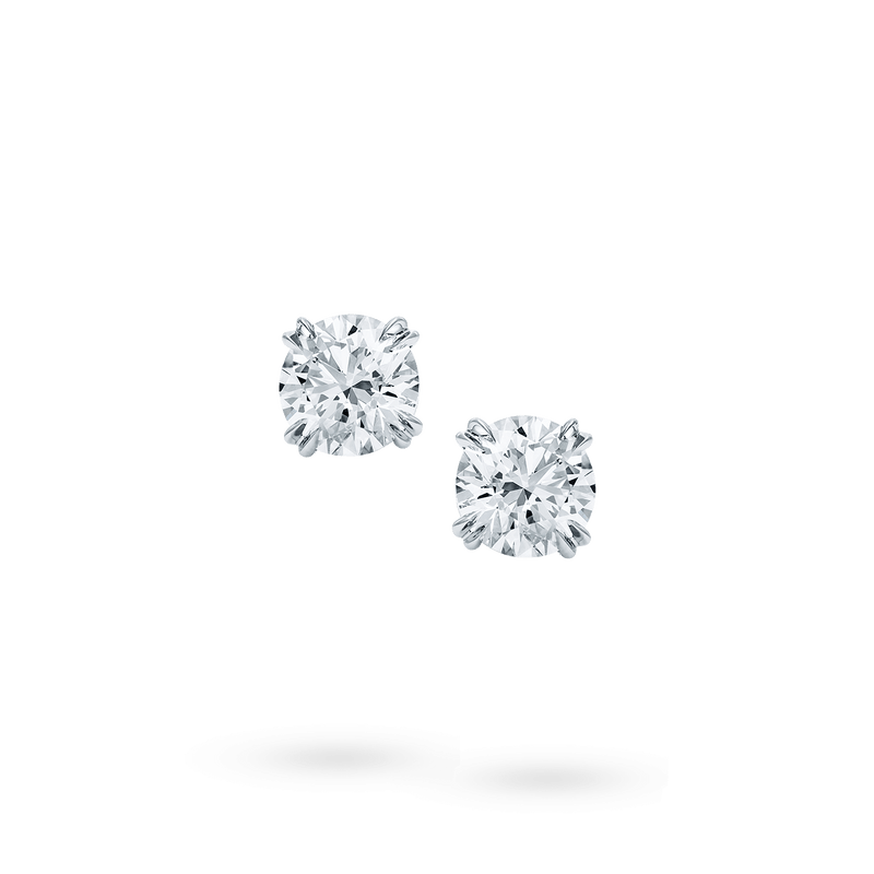 Round Brilliant Natural Diamond Earstud.