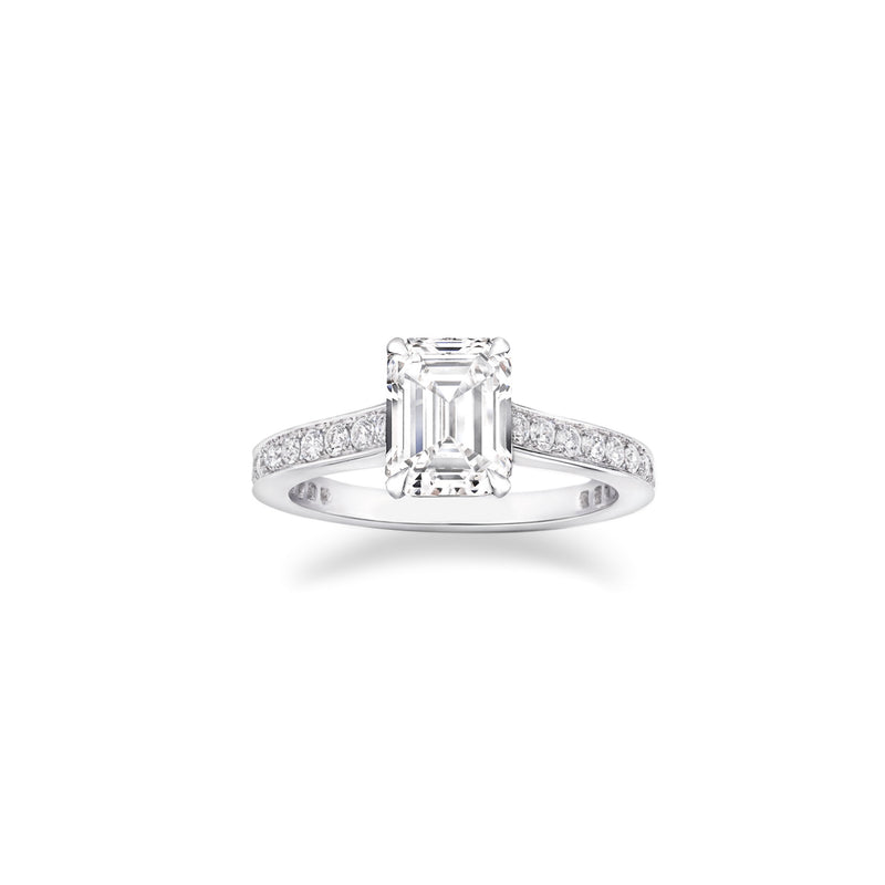 Kattie Emerald Cut Engagement Ring Setting