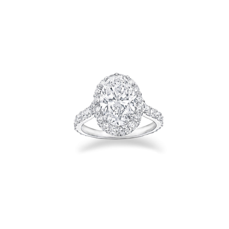 FullMoon Oval Cut Pavé Engagement Ring