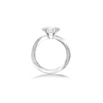LaMoon Spiral Oval Cut Natural Diamond Engagement Ring Setting