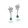 Lamoon Aurora Natural Diamond And Emerald Earrings