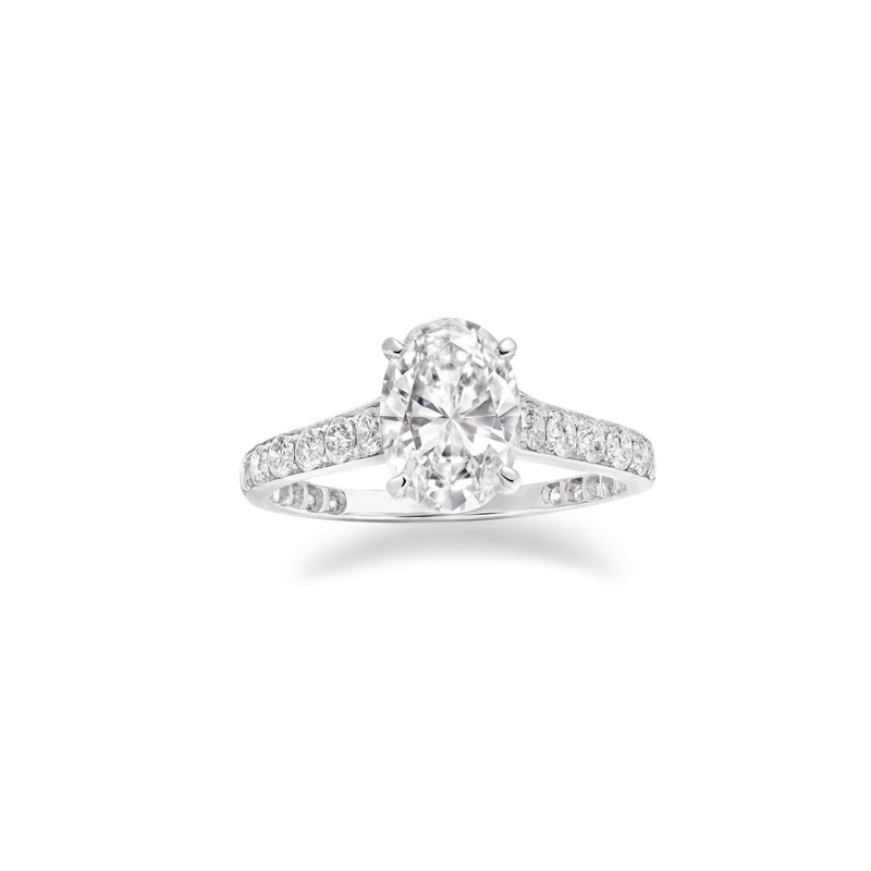 Kattie Oval Cut Engagement Ring Setting