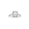 FullMoon Emerald Cut Halo Engagement Ring Setting